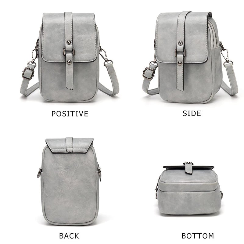 My Friday myfriday Vintage Crossbody Phone Bag for Women, Small PU Leather Shoulder Purse and Handbag with Tassel&Rivet Decoration - Image 5